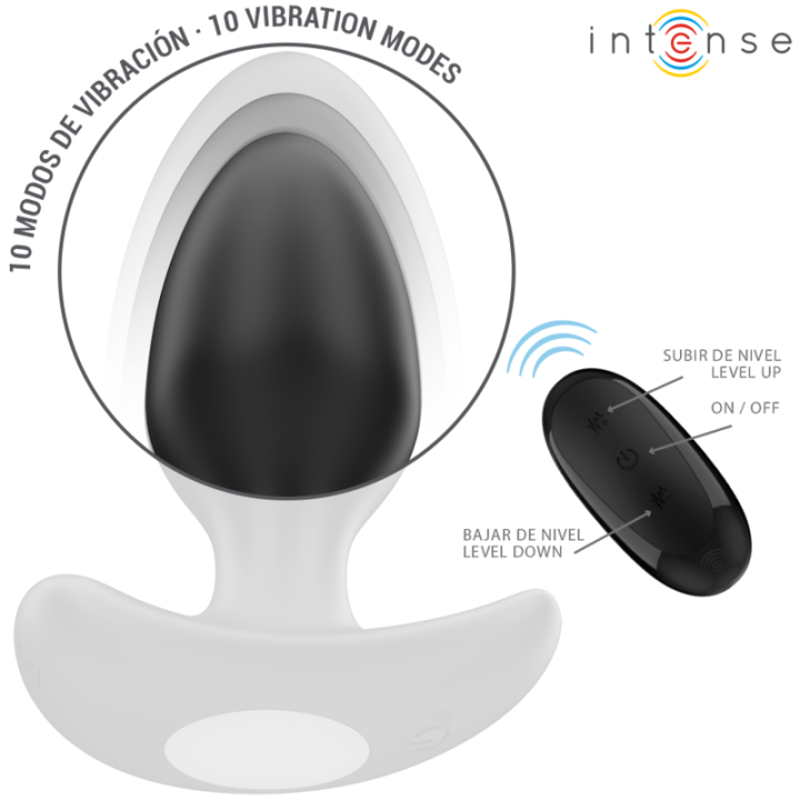 Intense - Joey Anal Plug 10 Vibrazioni Nero Telecomando