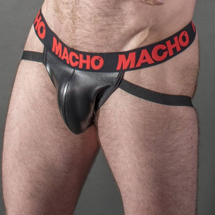 Macho - Mx25rc Jock Couro Vermelho s