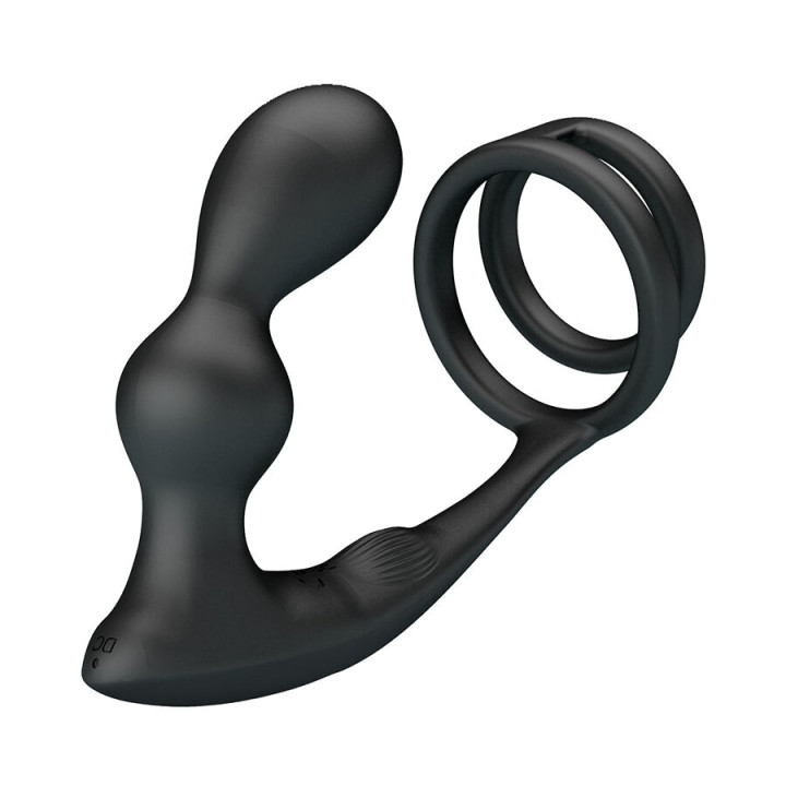 Mr Play - Plug Anal Vibratório Com Anel Peniano e Controle Remoto
