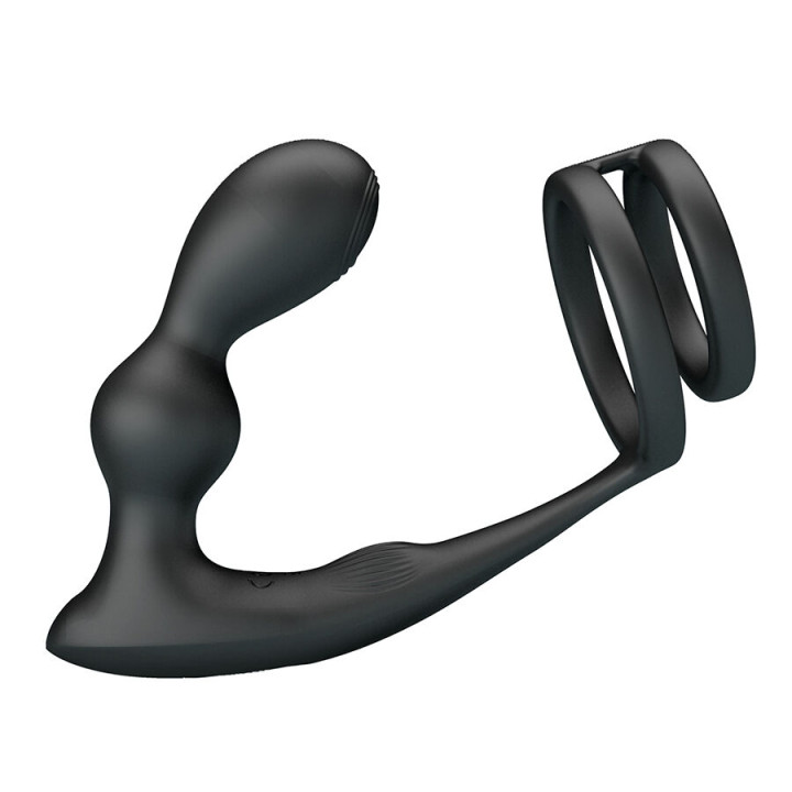 Mr Play - Plug Anal Vibratório Com Anel Peniano e Controle Remoto