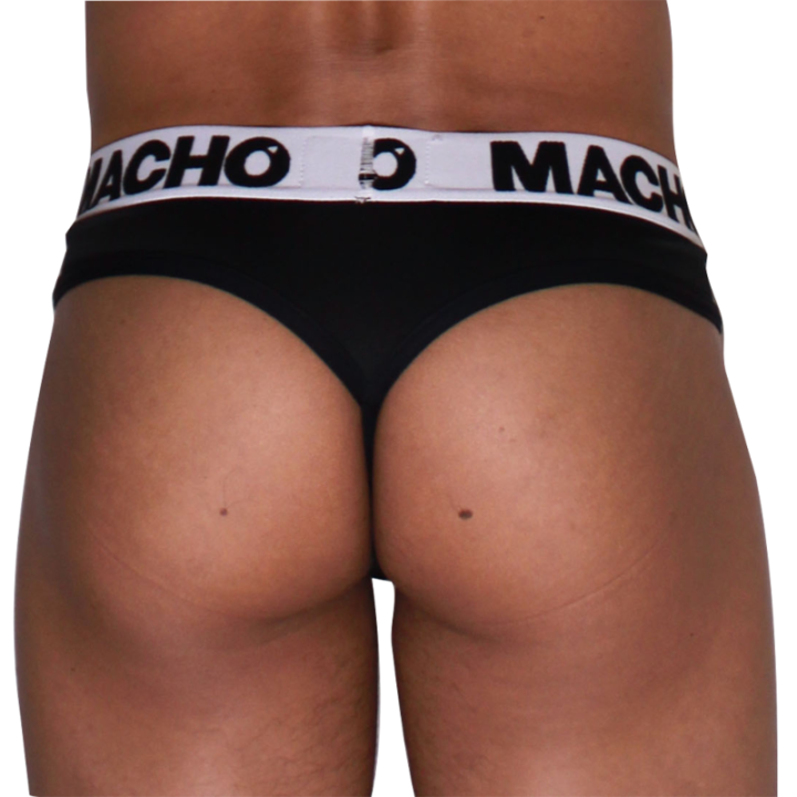 Macho - Mtg002 Czarne/Czarne Stringi l