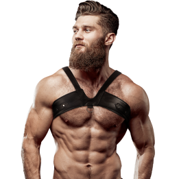 Fetish Submissive Attitude - Brustgurt Aus Ökoleder Für Herren Brigade