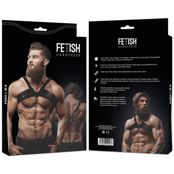 Fetish Submissive Attitude - Brustgurt Aus Ökoleder Für Herren Brigade