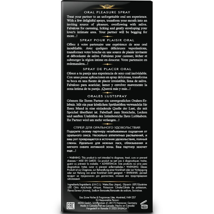 Shunga - Waves Pleasure Spray Oral Seductive Strawberry 20 ml