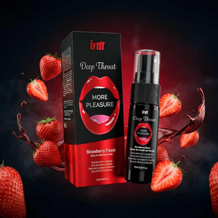 Intt - Spray Oral Pour Plus de Plaisir et de Gorge Profonde, Saveur Fraise
