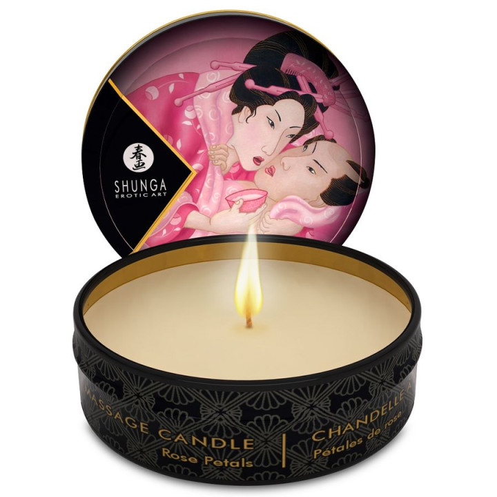 Shunga - Mini Caress by Candelight Candela da Massaggio Rose 30 ml