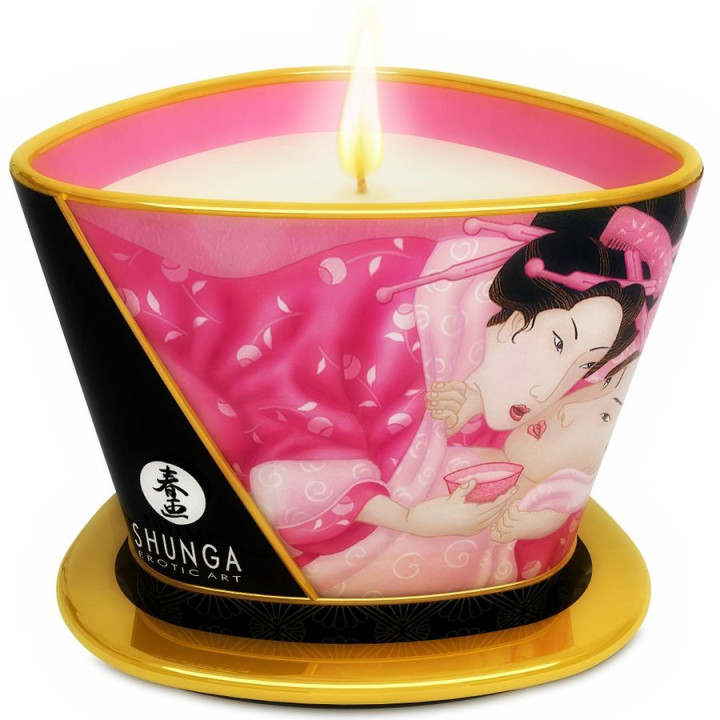 Shunga - Mini Caress by Swieca Afrodyzjak Roza Swieca do Masazu 170 ml