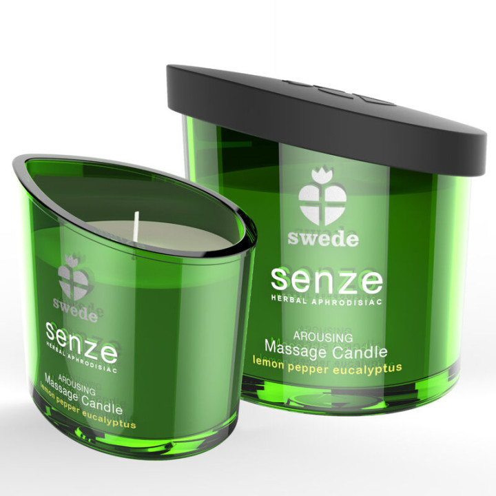 Swede - Senze Erweckende Massagekerze - Zitrone, Pfeffer, Eukalyptus
