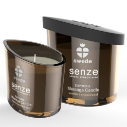 Swede - Bougie de Massage Senze Euphoria - Vanille, Bois de Santal