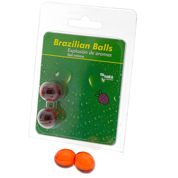 Taloka - 2 Palline Brasiliane Gel Intimo Alla Fragola