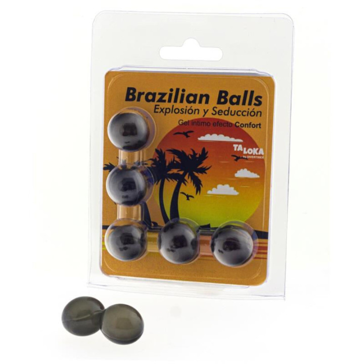 Taloka - 5 Balles Brésiliennes Gel Excitant Effet Confort