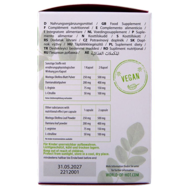 Hot - Moringa Damenkappe 60 Einheiten