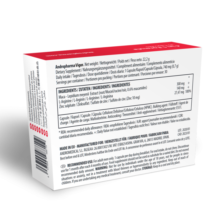 Andropharma Vigor - Suplement Wzmacniajacy Libido