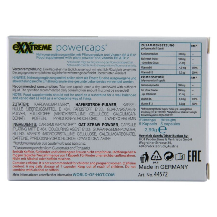 Hot - Exxtreme Power Caps Man 5 Units