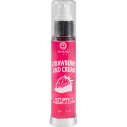 Secretplay - Lubricante 2-1 Efecto Calor Fresa&Nata 50 ml