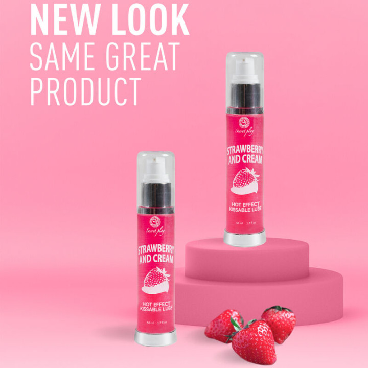 Secretplay - Lubricante 2-1 Efecto Calor Fresa&Nata 50 ml