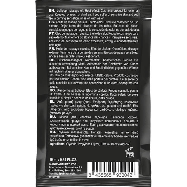 Coquette Chic Desire - Óleo de Massagem Beijvel de Bolso Com Efeito de Calor Pirulito 10 ml