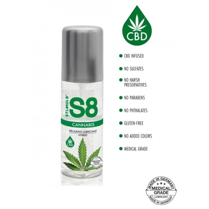 Stimul8 - s8 Hybrydowy Lubrykant Konopny 125 ml