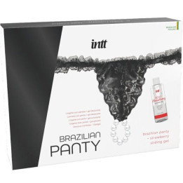 Intt Releases - Brazylijskie Czarne Majtki z Perlami i Zelem Pomaranczowym 50 ml