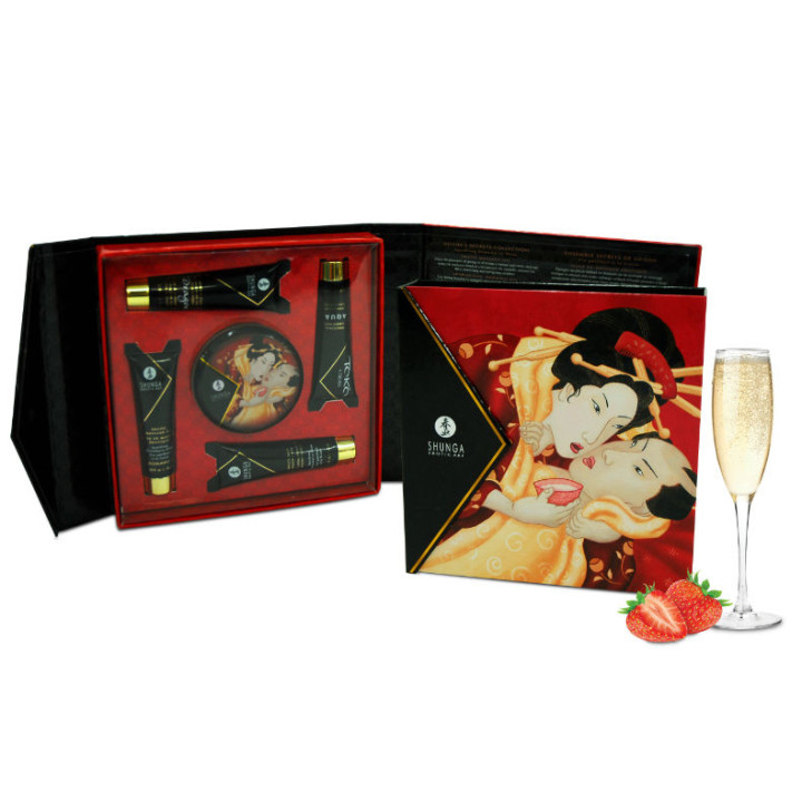 Shunga - Kit Secret Geisha Fraises et Cava