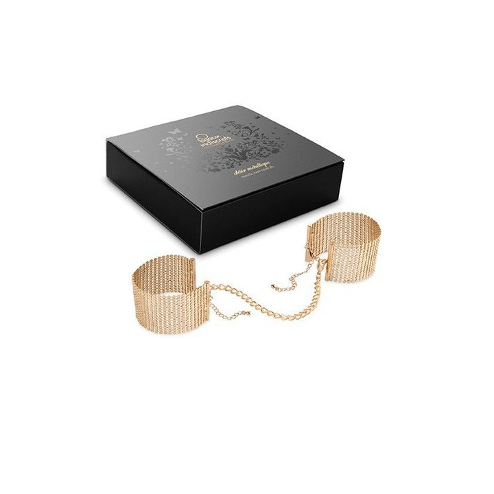 Bijoux - Désir Métallique Goldene Handschellen Aus Metallgewebe
