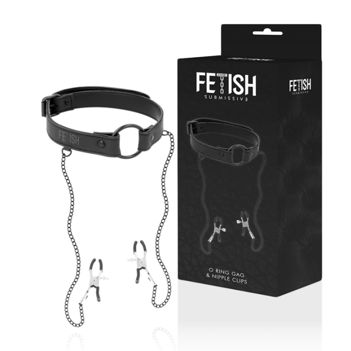 Fetish Submissive - Anel de Gag Com Grampos de Bico