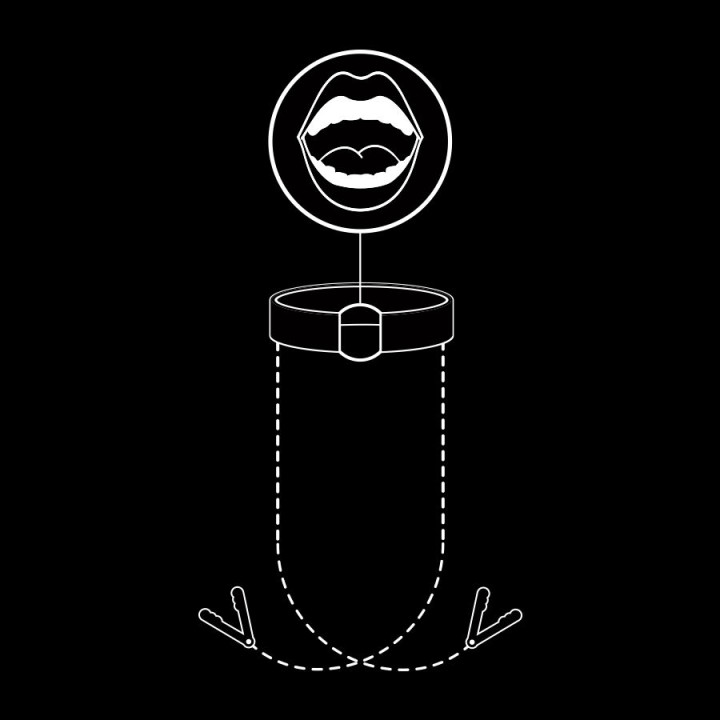 Fetish Submissive - Anello Gag Con Morsetti Per Capezzoli
