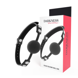 Darkness - Knebel Aus Schwarzem Silikon