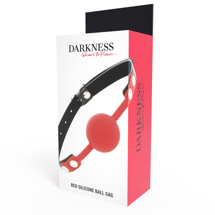 Darkness - Bâillon en Silicone Rouge