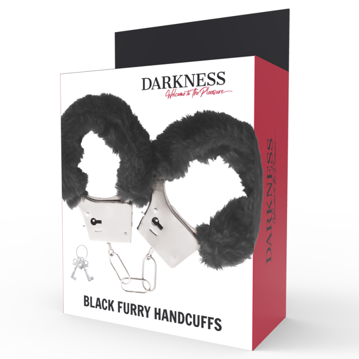 Darkness - Menottes en Métal Doublées Noires