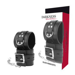 Darkness - Menottes en Cuir Noir