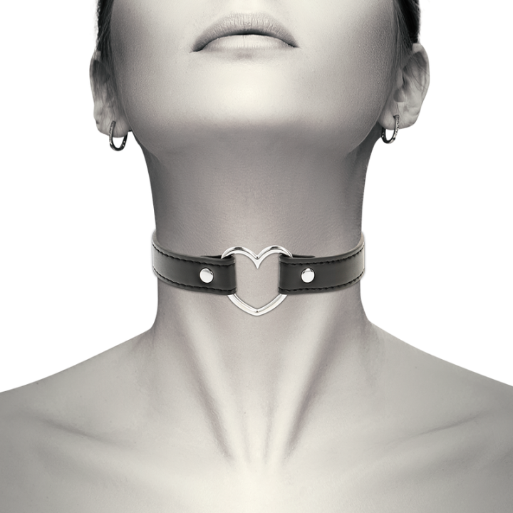 Coquette Chic Desire - Collier Cuir Vegan Femme Accessoire Coeur