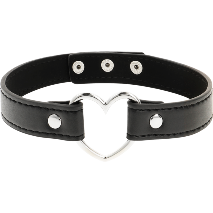 Coquette Chic Desire - Collier Cuir Vegan Femme Accessoire Coeur