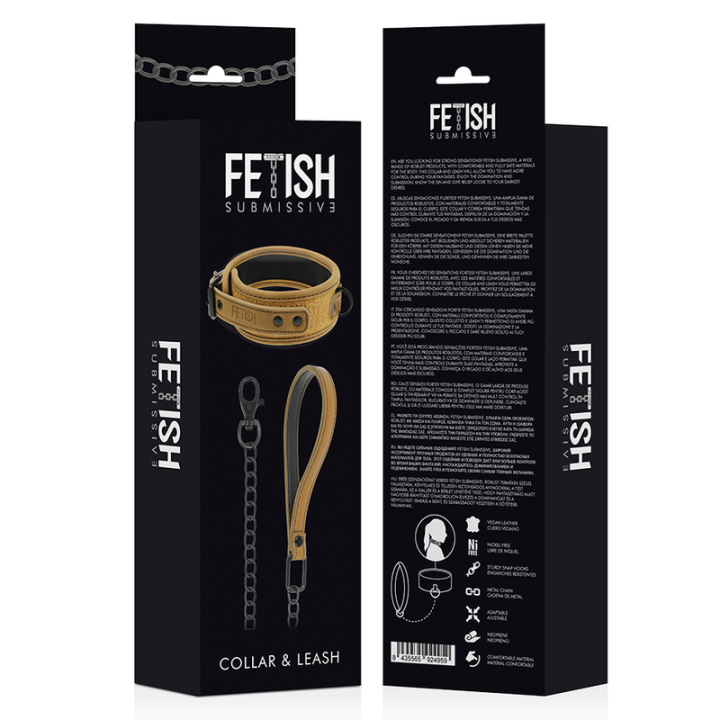 Fetish Submissive Origin - Collier Chaîne Doublée de Néoprène