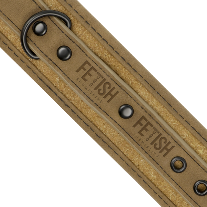 Fetish Submissive Origin - Algemas de Couro Veganas Com Forro de Neoprene
