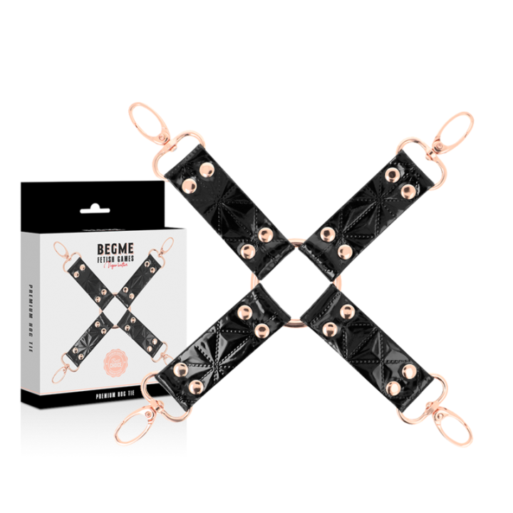 Begme - Black Edition Hog Tie in Pelle Vegan