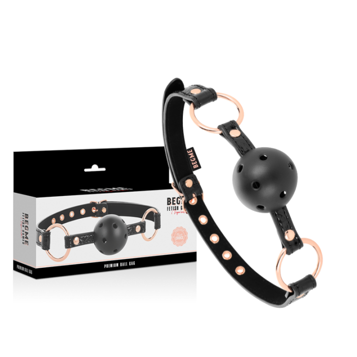 Begme - Black Edition Ball Gag Weganska Skora