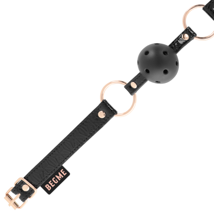 Begme - Black Edition Ball Gag Weganska Skora