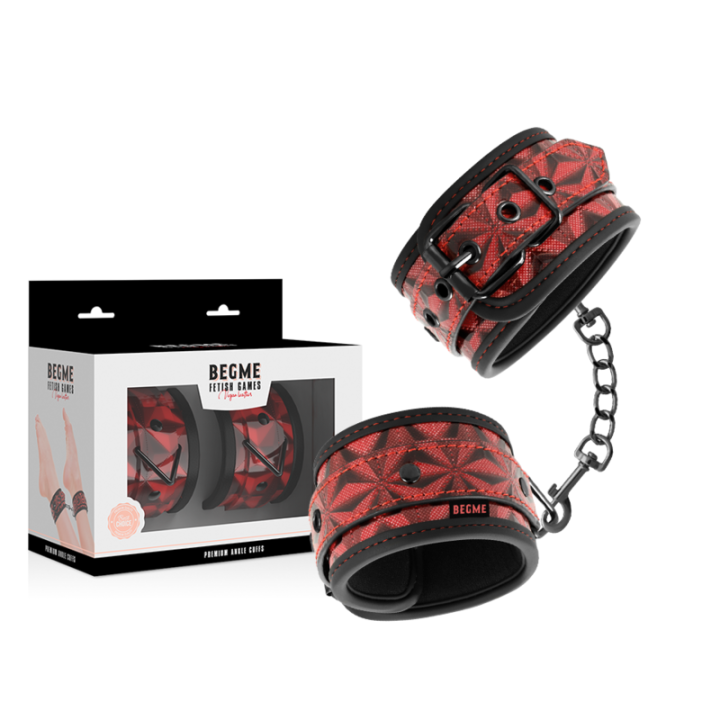 Begme - Punhos de Tornozelo Premium Red Edition Com Forro de Neoprene
