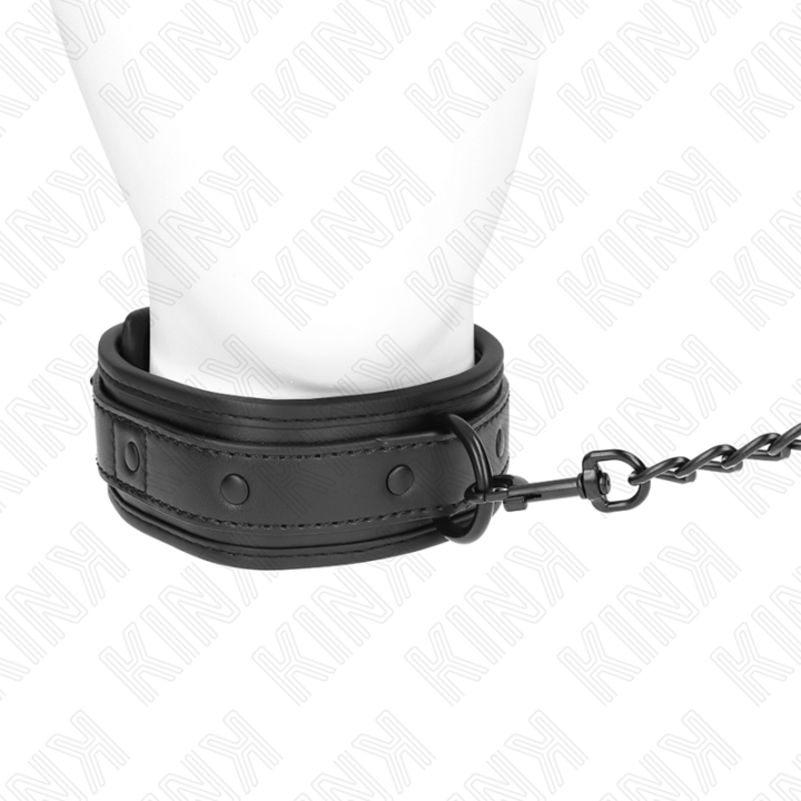 Kink - Neoprene Bondage Collar Model 2 With Belt 78 cm Adjustable 37.5 x 49.5 cm