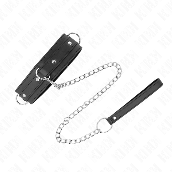 Kink - Colar Com Trela 65 cm 3 Anéis Modelo 1 Ajustável 38-49 cm x 5 cm