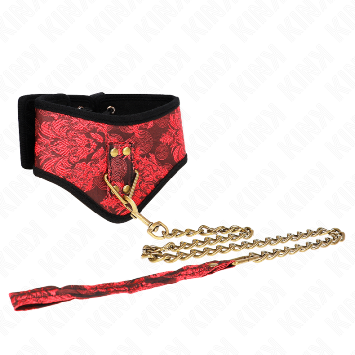 Kink - Collar Con Correa de Encaje 75 cm Modelo Scandal 44 x 10 cm