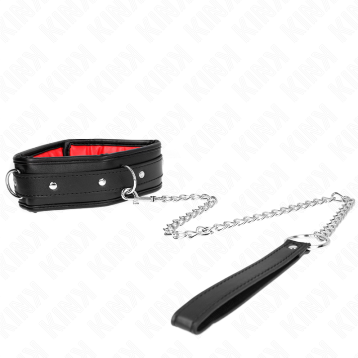 Kink - Collana Con Cinturino in Similpelle Spugna Modello 3 Regolabile 37-54 cm x 3 cm