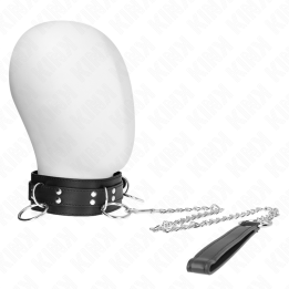 Kink - Collier Esclavage 3 Anneaux Avec Sangle 80 cm 53 x 5 cm