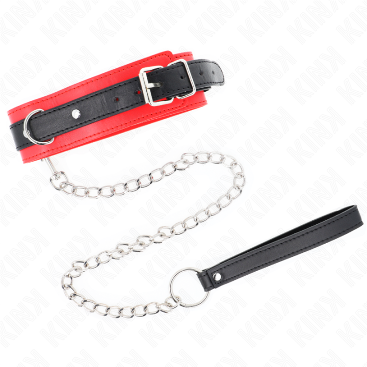 Kink - Collier Modèle Basic Avec Laisse 65 cm Modèle 3 Rouge 53 x 5 cm
