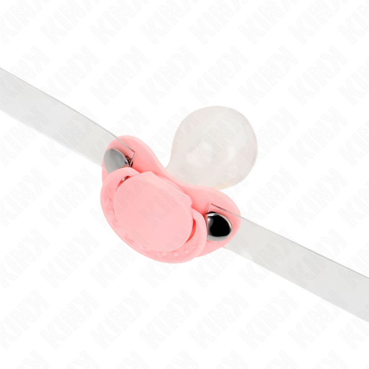 Kink - Gag en Forme de Sucette Rose 5,5 x 4 cm Ajustable 43-60 cm