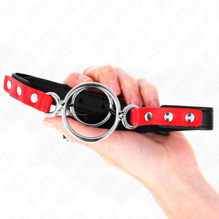 Kink - Gag Com Múltiplos o-Rings 4 / 4,8 cm Vermelho 38 x 56 cm