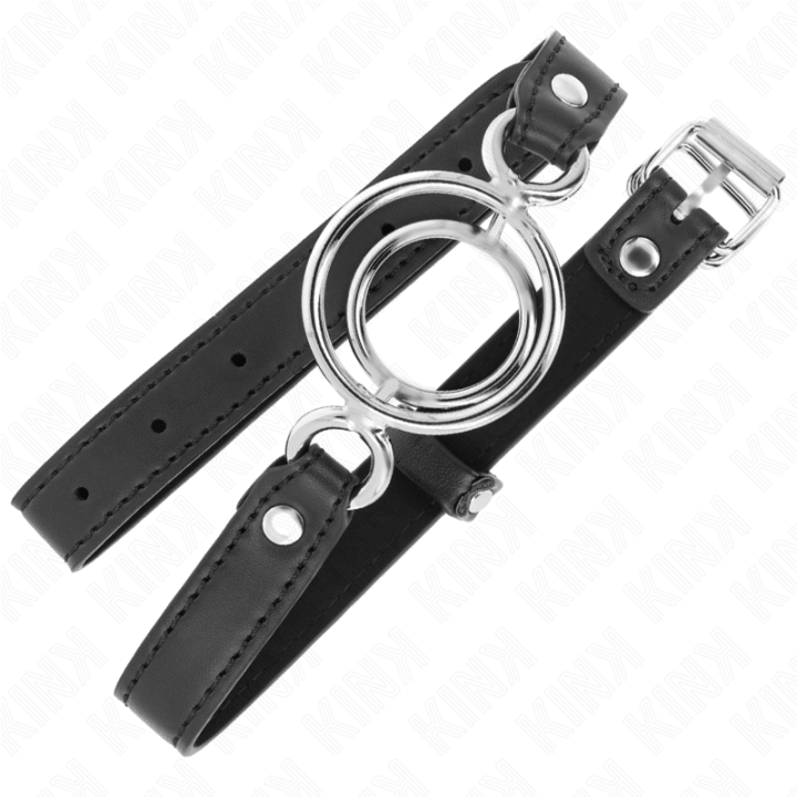 Kink - Gag Avec Plusieurs o-Rings 5 cm Noir 63 x 2,5 cm