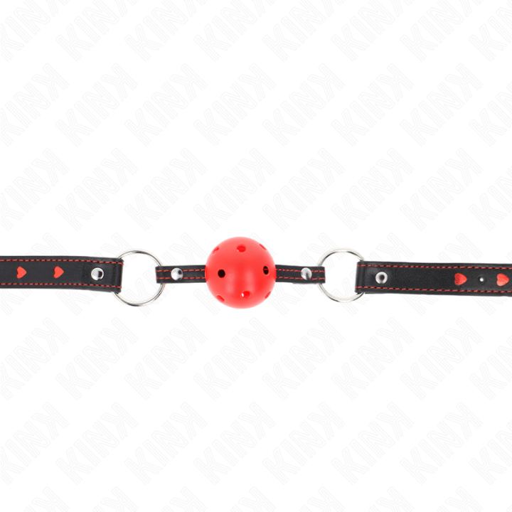 Kink - Hollow Hard Red Ball Gag Model 2 65 x 2.5 cm