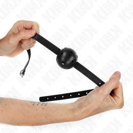 Kink - Simplicity Black Breathable Ball 4.5 cm Gag 62 x 1.5 cm